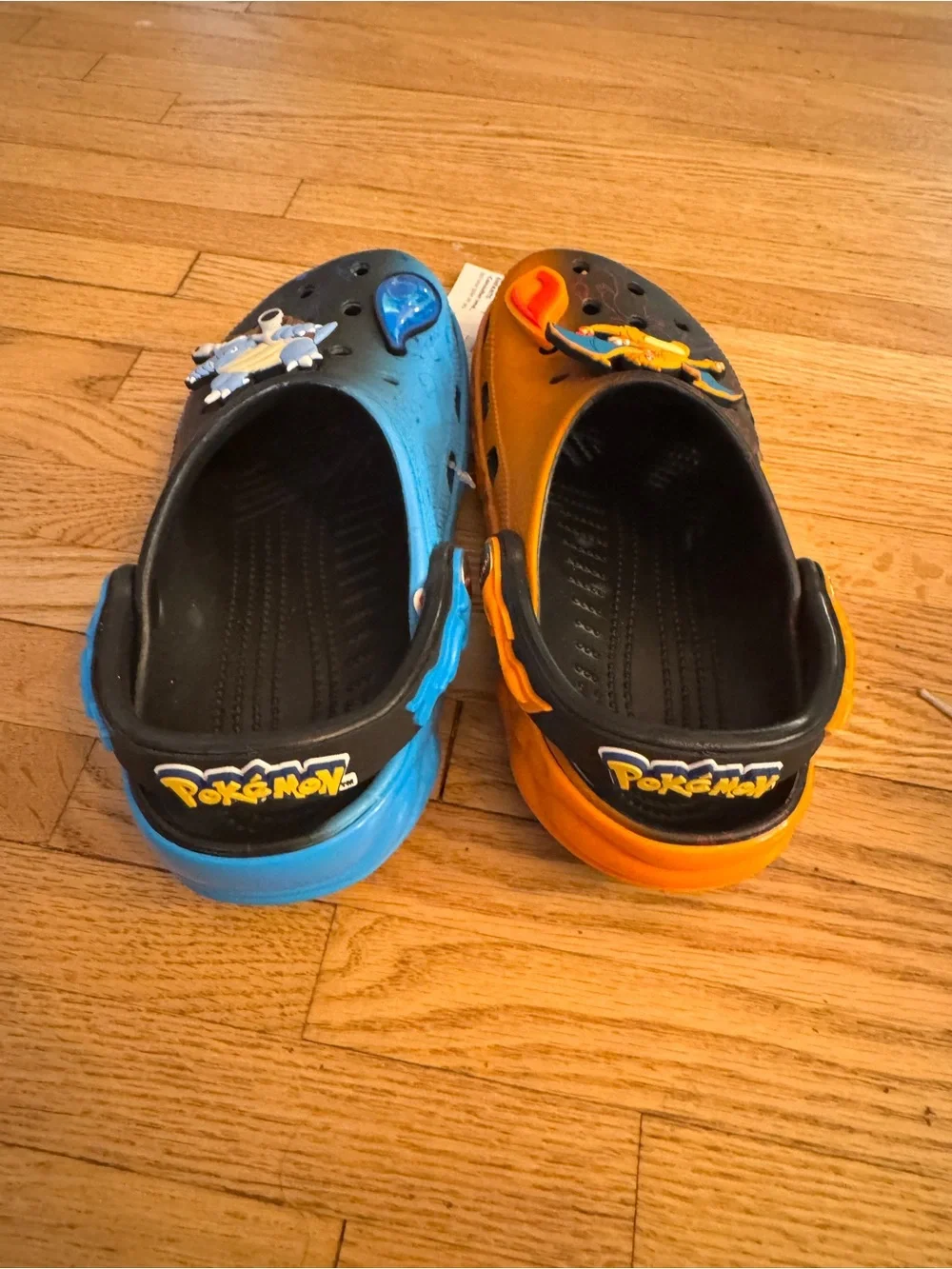 POKEMON CROCS!!  Slip-On Clog Shoes with Charizard and Blastoise jibbitz